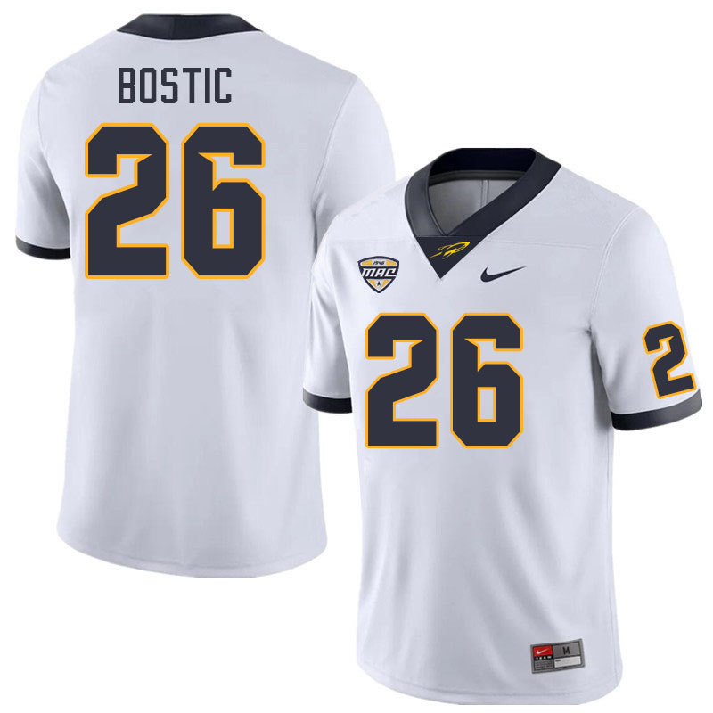 Toledo Rockets #26 Javion Bostic College Football Jerseys Stitched Sale-White